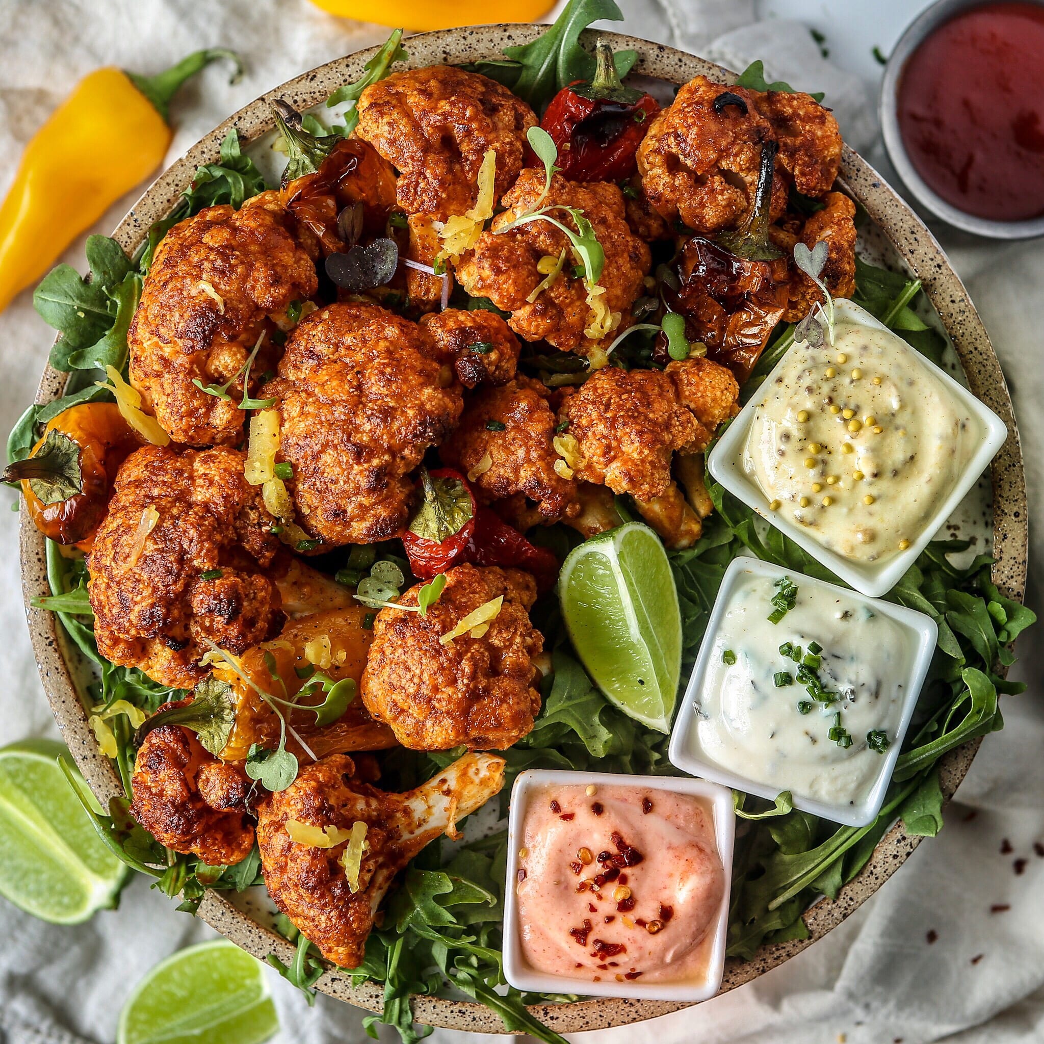 Harissa Cauliflower Wings