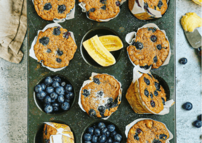 Blueberry Banana Bread Muffins | Paleo, Gluten Free