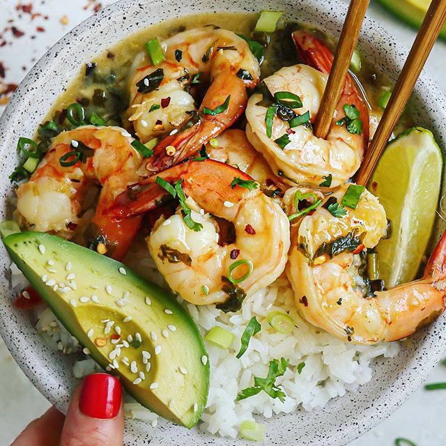 Coconut Lime Mango Shrimp