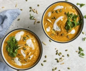 Curried Pumpkin Sweet Potato Soup