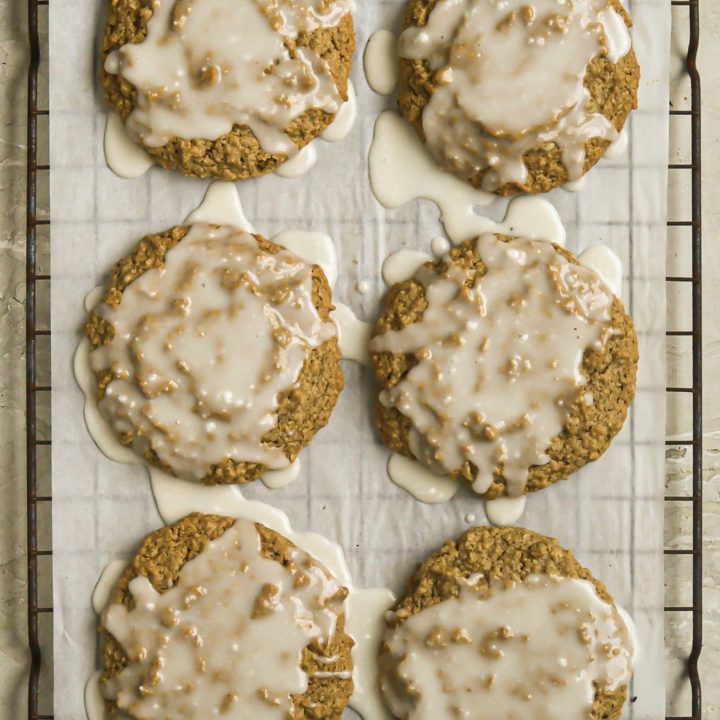 Iced Oatmeal Cookies | Vegan + Gluten Free