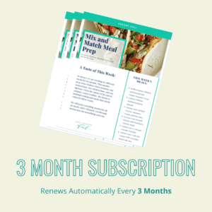 3 month subscription Monthly Meal Plan