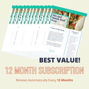12 month subscription Monthly Meal Plan
