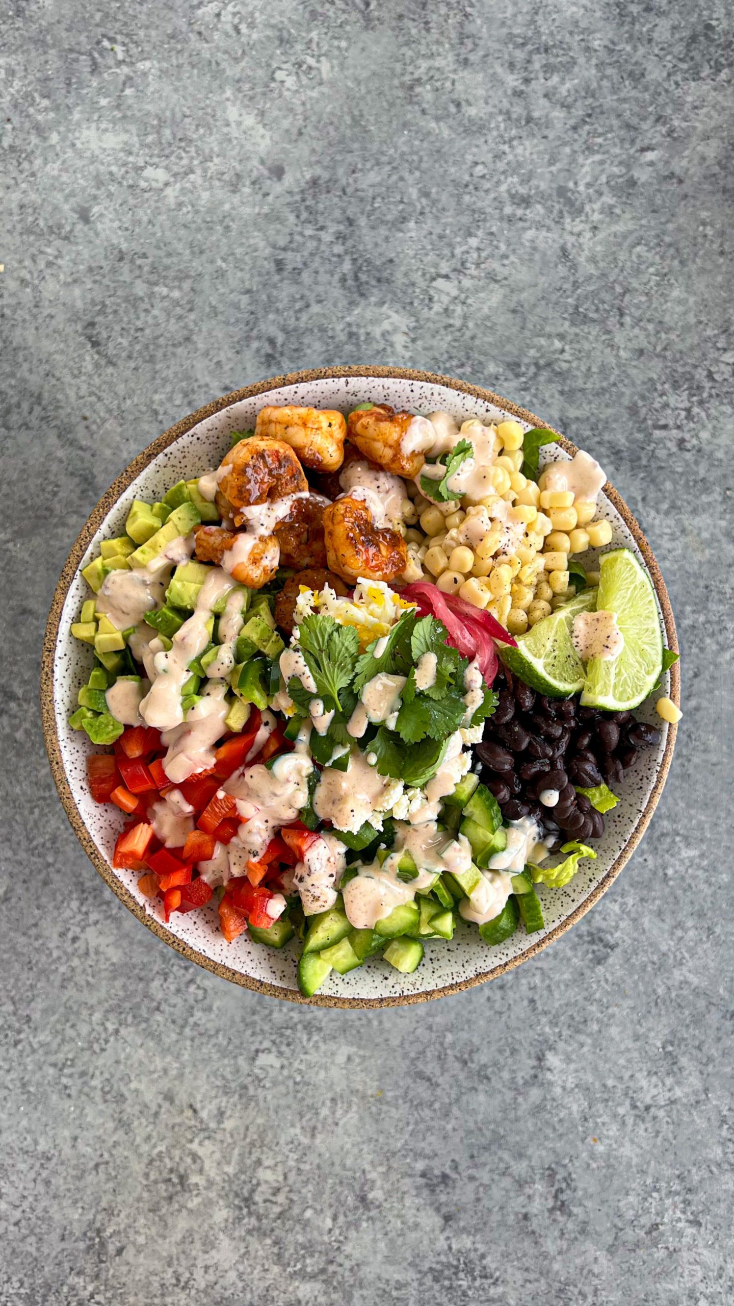 Southwest Shrimp Salad with Chipotle Yogurt Dressing