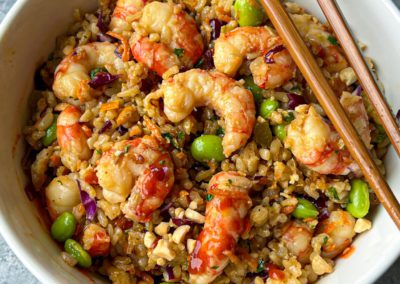 Sheet-Pan Shrimp “Fried” Rice