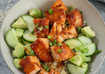 Honey-Garlic Salmon Bowls