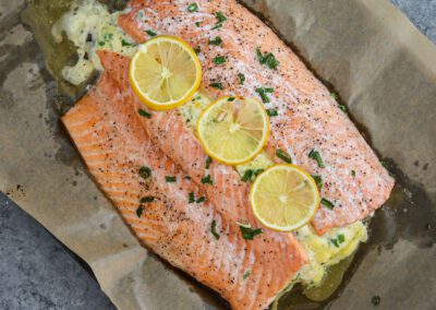 Boursin Stuffed Salmon