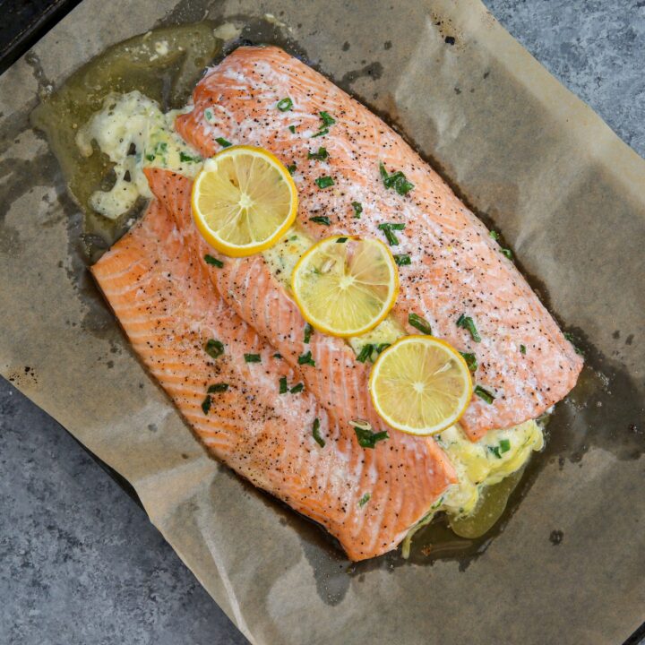 Boursin Stuffed Salmon