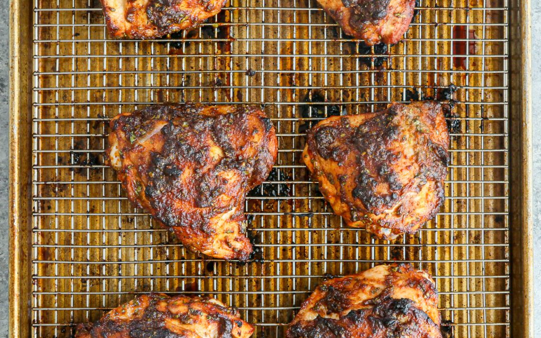 Crispy Roasted Chicken Thighs with Creamy Ranch